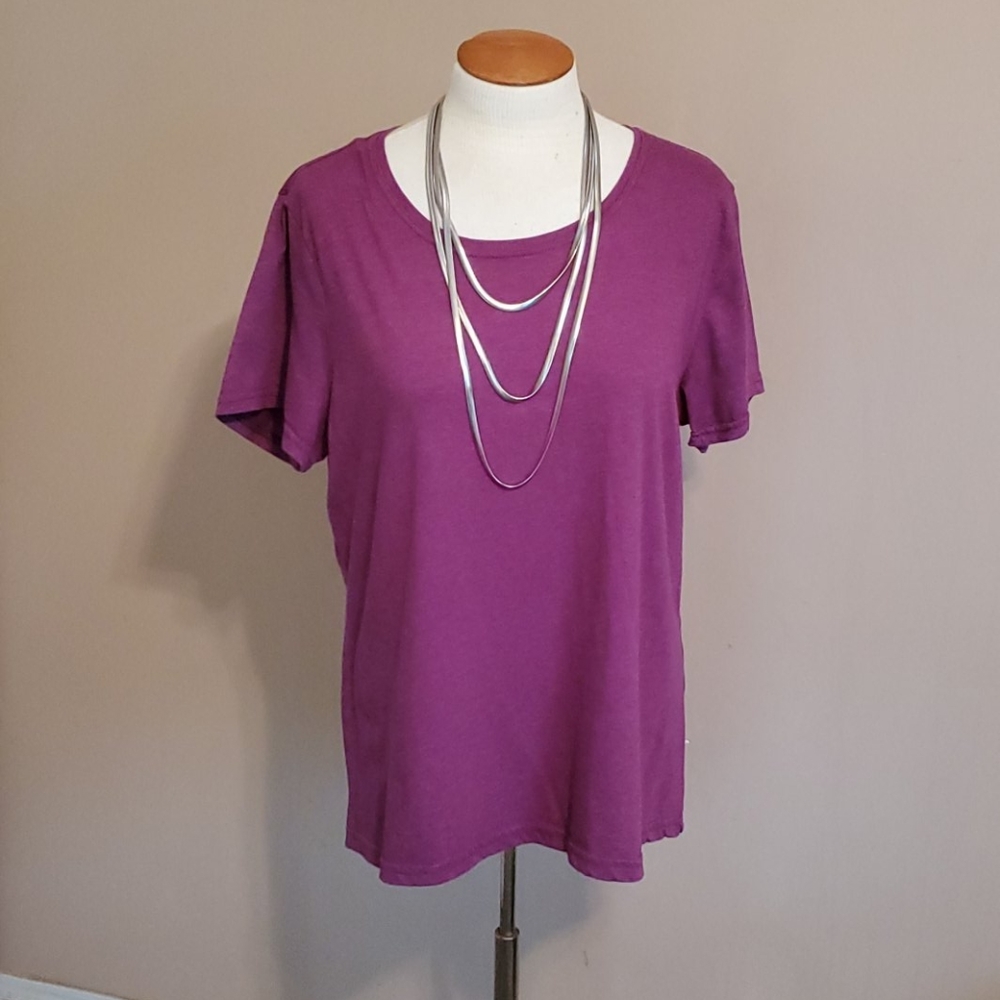 Time & Tru purple short sleeve t-shirt size XL